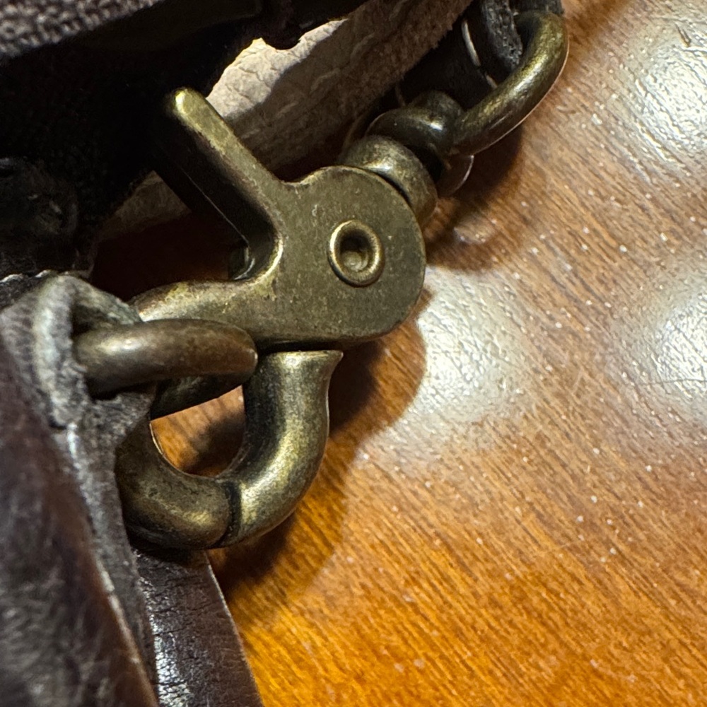 BDU Stu Ziggy Black and Brown Leather Crossbody Belt  Bag - Picture 8 of 9